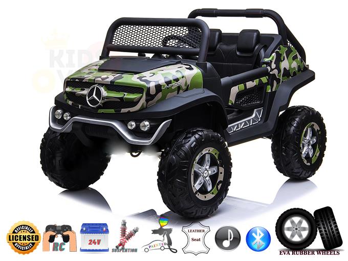 2026 24V Mercedes Unimog 2 Seater Kids Ride On Car with Remote Control