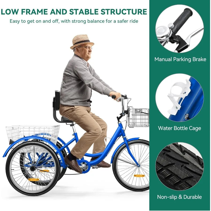 Adult 3 Wheel Tricycle Bike, Cargo Bicycle with Basket S6b9a063ecf3a4989a6d9125957658daeR.jpg_960x960_59111441-eb63-49f0-911d-03d661641ff7