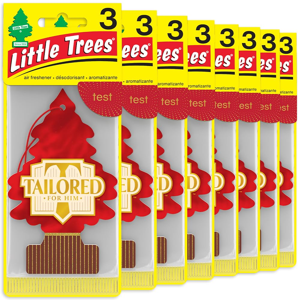 LITTLE TREES Car Air Freshener - Black Ice (24 Pack) | Long-Lasting Hanging Tree Scent for Car & Home Tailored for Him SKU_08
