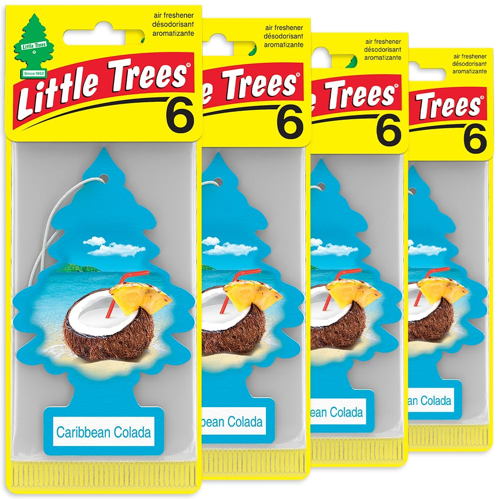 LITTLE TREES Car Air Freshener - Black Ice (24 Pack) | Long-Lasting Hanging Tree Scent for Car & Home Caribbean Colada SKU_29_061e4fb2-ce20-4e46-9771-4998a0fbe76f