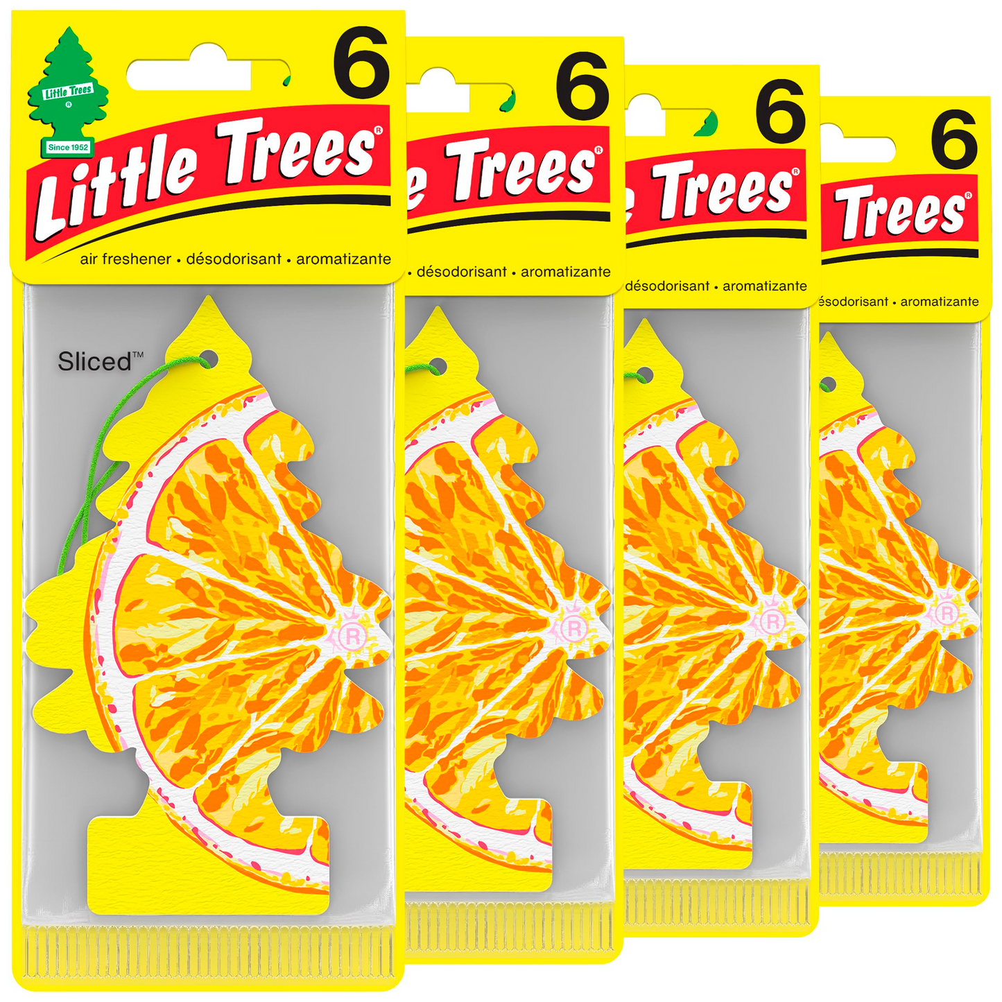 LITTLE TREES Car Air Freshener - Black Ice (24 Pack) | Long-Lasting Hanging Tree Scent for Car & Home Sliced SKU_31