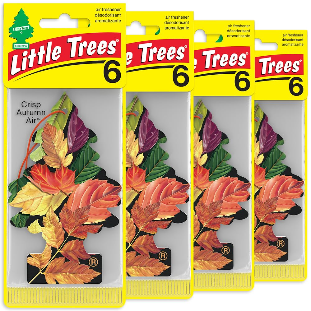 LITTLE TREES Car Air Freshener - Black Ice (24 Pack) | Long-Lasting Hanging Tree Scent for Car & Home Crisp Autumn Air SKU_33