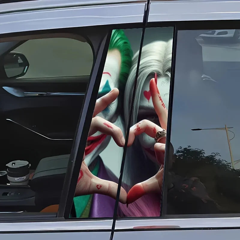 2pcs Auto B-Pillar Clown Car Stickers Auto B Pillar Sad0a071e46104347812c8a5a6f24812aC