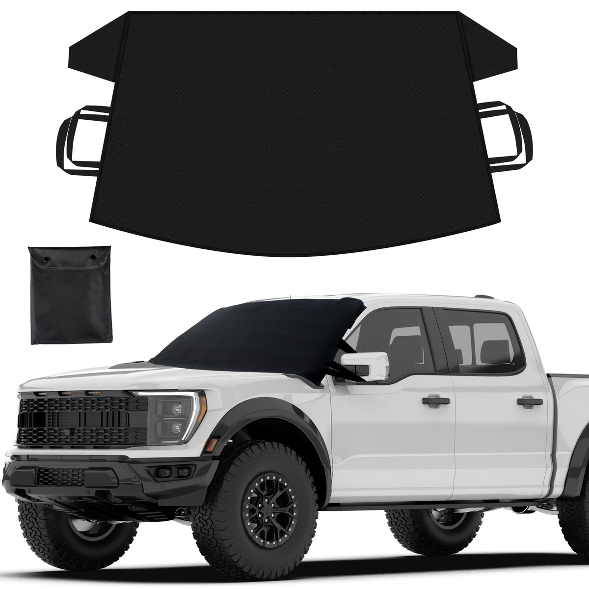 WinterShield Heavy-Duty Car Windshield Cover - 600D Oxford Snow & Ice Protector X-Large X-Large_01