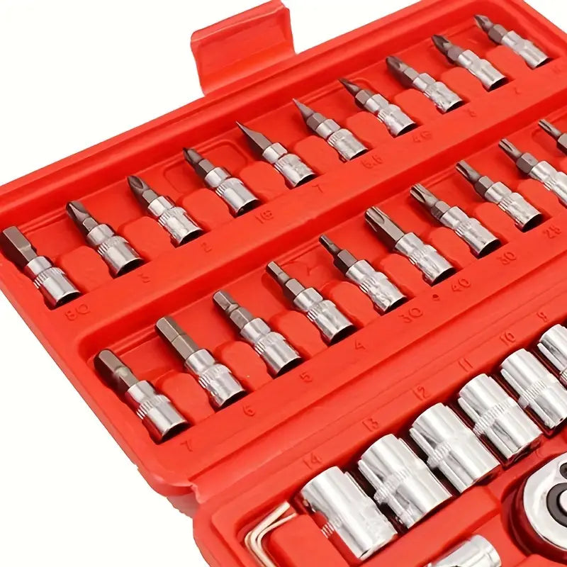 46-Piece 1/4 Drive Socket Wrench Set - Tool Kit a008c0ec-ffb3-4c9e-a858-e61736864a95