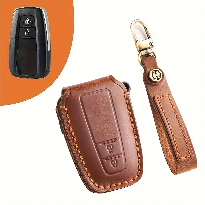 Premium Genuine Leather Key Fob Cover for Toyota Model 1 Brown aaa21f74-ea7f-4506-ad8c-74702b1d18aa_fefbb9ae-3701-4613-a35a-249427a09e74