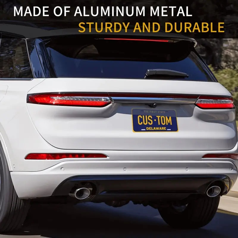 Vintage-Style Aluminum License Plate - Customizable Metal Car Tag Perfect for Front or Rear Display, 6x12 Inches aaeb2017-c4a7-4356-a193-c47a81c8603d