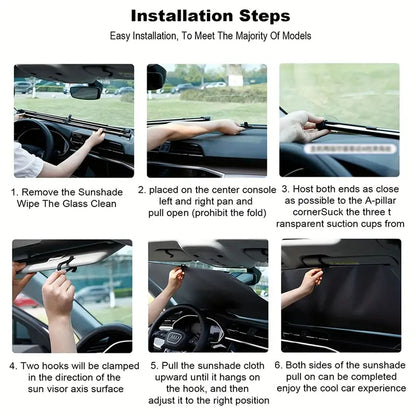 Auto-Retractable Car Sunshade - Uv & Heat Protection, Foldable Windshield Curtain abc4afed-bf8f-48fb-b458-b0152befc367