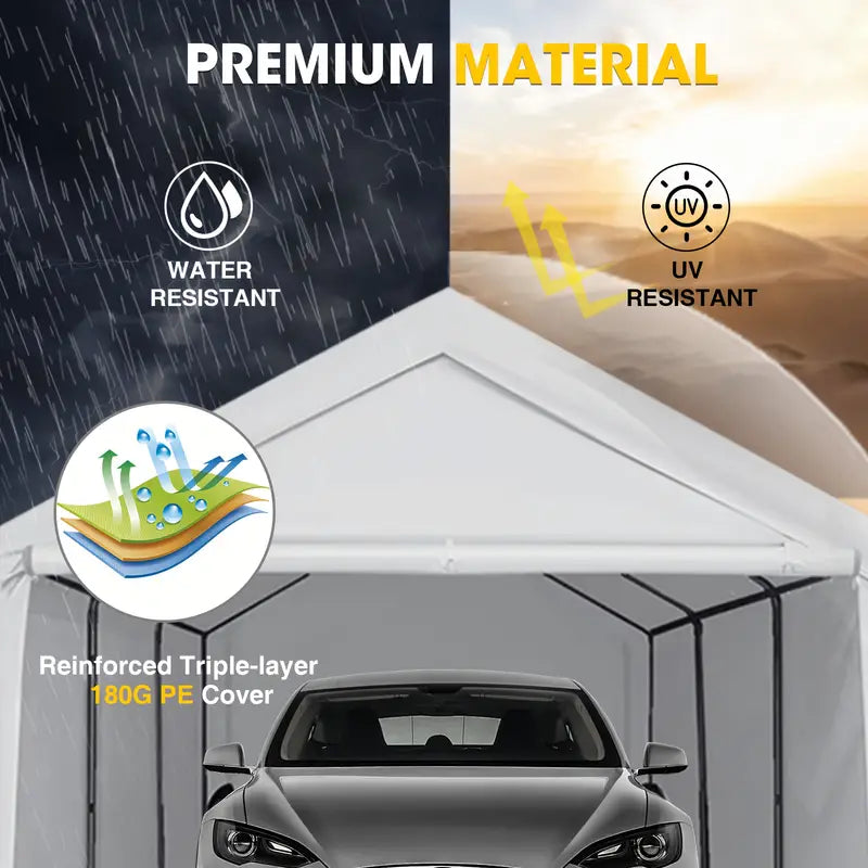 Upgraded Portable Carport with 4 Roll-up Doors ac3e13fc-5827-45aa-98e8-ba6993394381