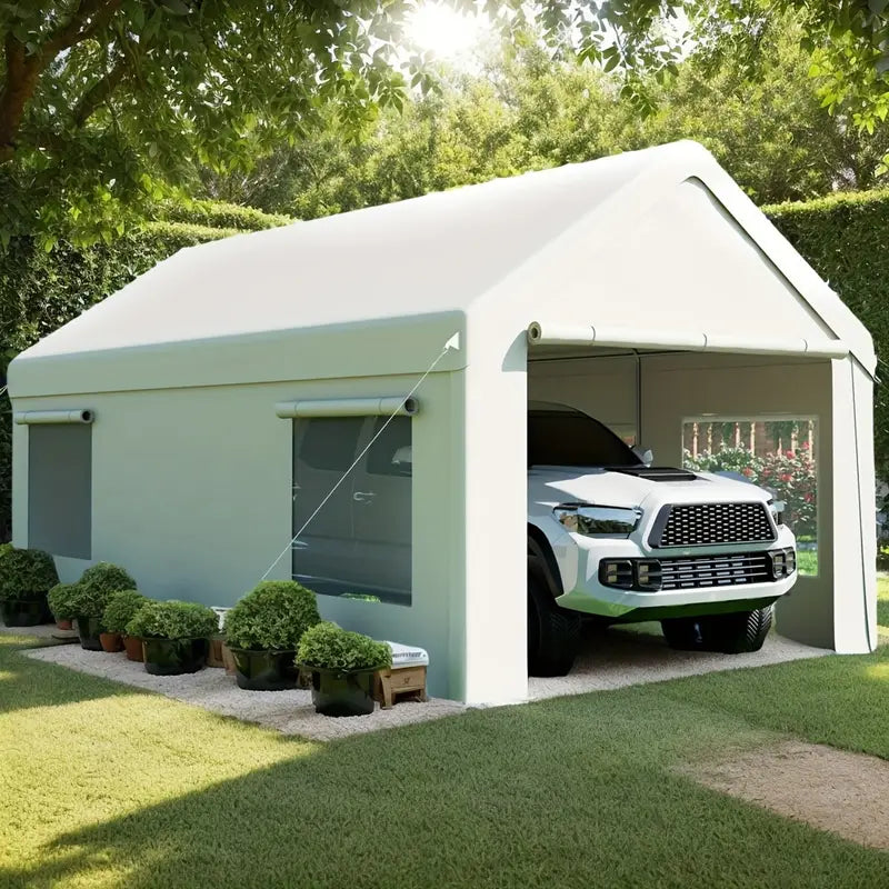12'x20' Heavy-Duty Carport, Waterproof UV-Resistant Portable Garage Canopy White ae2f9078-9f67-4d92-8f95-09a582812546