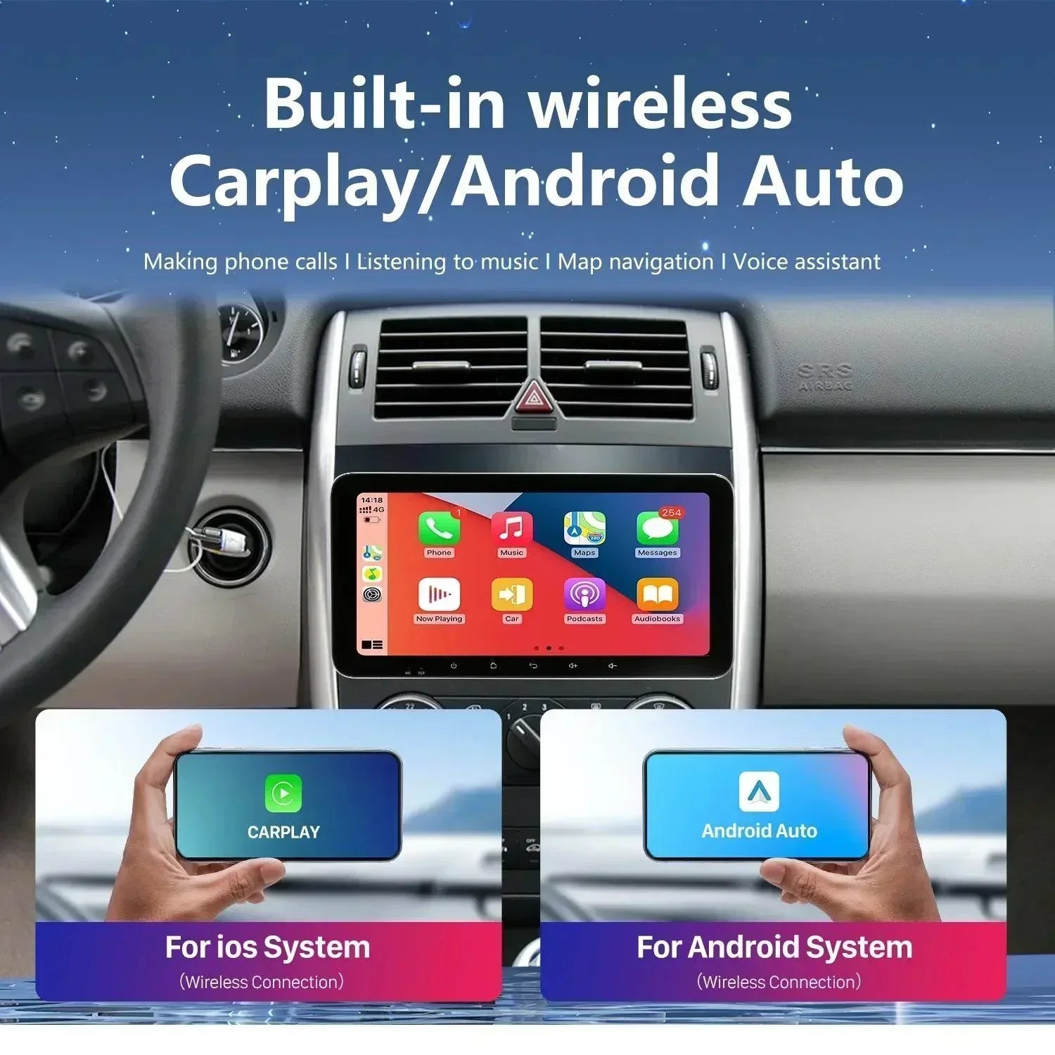 Android Car Radio Mercedes-Benz Vito GPS Navigation Carplay android-car-radio-mercedes-benz-vito-gps-navigation-carplay-auto-parts-2