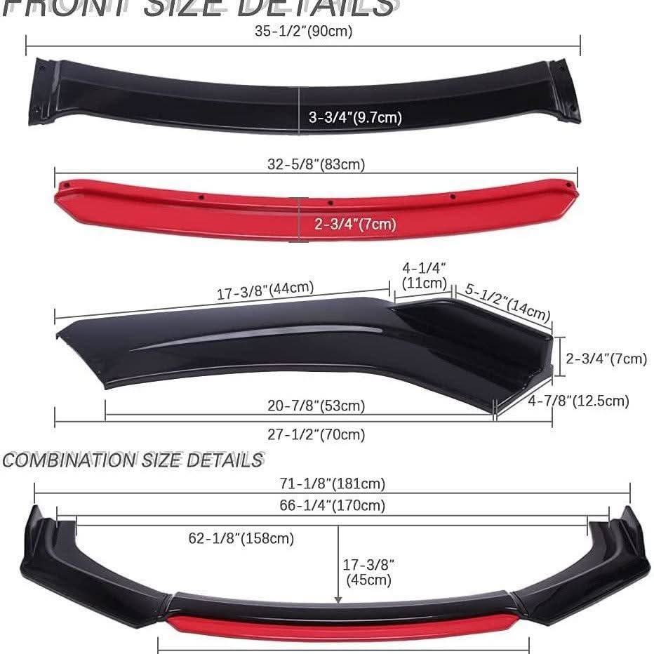 Auto Parts™ Car Front Bumper Body Kit Spoiler Splitter 4/Pcs auto-partstm-car-front-bumper-body-kit-spoiler-splitter-4pcs-auto-parts-13