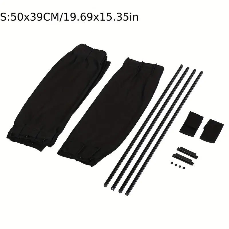 2pcs Universal Car Sun Shade Side Window Curtain Auto Foldable Uv Protection Black Small b6b90140-4af5-11ee-a5e1-0a580a69767f