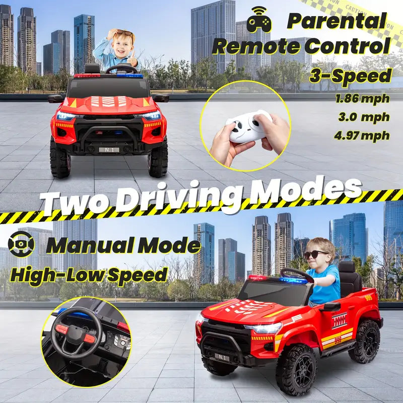 24V Ride On Police Car For Kids 2 Seater, 400W Ride-on Toy For Big Kids With Remote Control b8a525e9-4833-4c52-8275-20776ada2df6