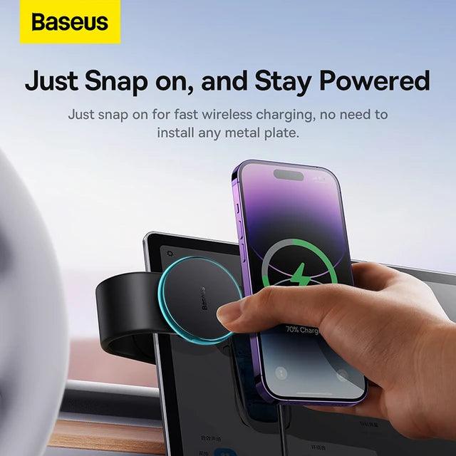 Baseus Magsafe Car Mount Charger 15W Wireless Car Charger Phone Holder baseus-magsafe-car-mount-charger-15w-wireless-car-charger-phone-holder-auto-parts-4