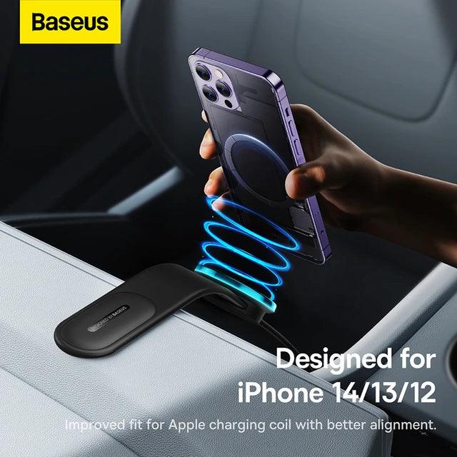 Baseus Magsafe Car Mount Charger 15W Wireless Car Charger Phone Holder baseus-magsafe-car-mount-charger-15w-wireless-car-charger-phone-holder-auto-parts-5