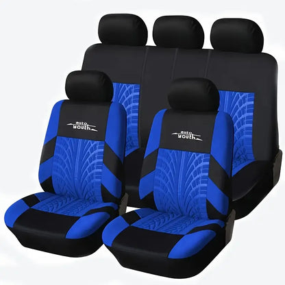 Premium Polyester Fiber Full Set Seat Cover Kit - All-Season Vehicle Seat Protectors Blue bd209d34-e26b-4320-a1ce-63776c8cdbaa