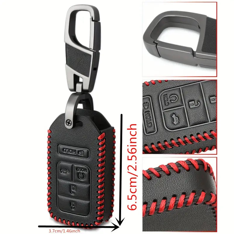 PU Leather, 5 Button, Car Key Case Cover For Honda bdd55696-177b-4248-b4f1-07a1d2d10ecf