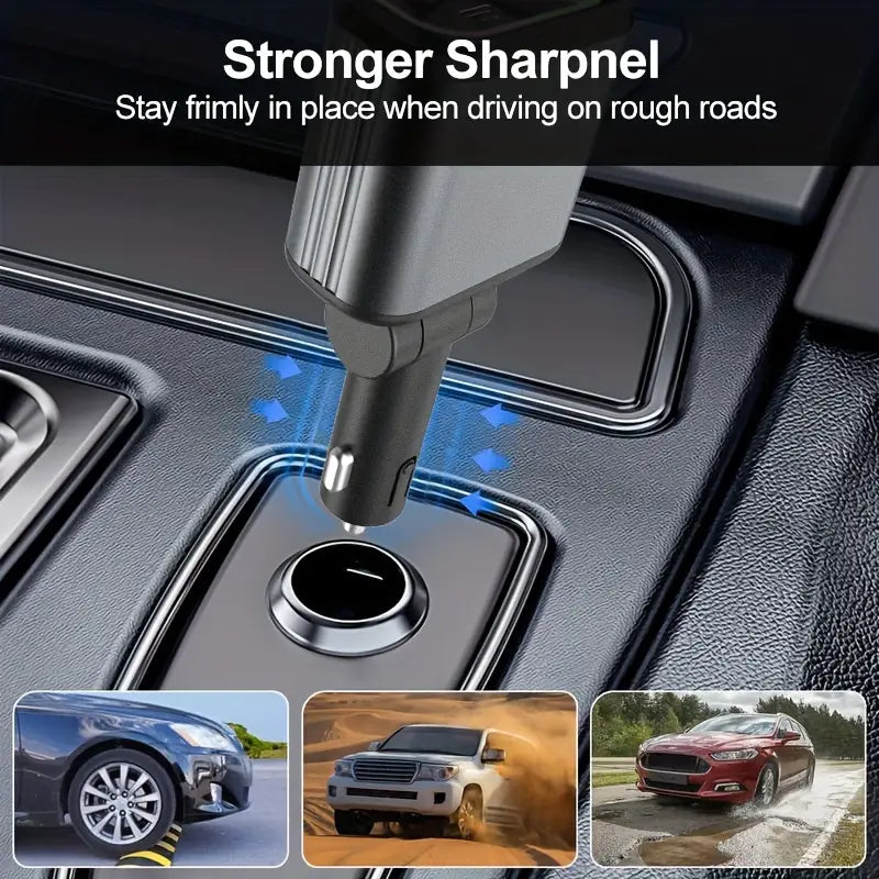 66W 4-in-1 Retractable Car Charger With Star Projector c3258493-c62c-4785-b802-407aa4a36743
