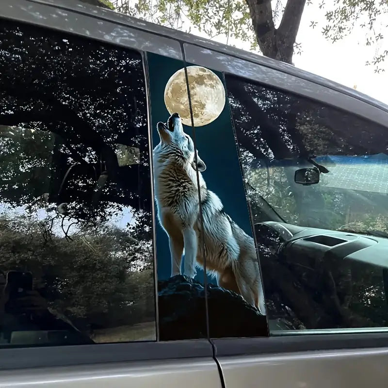 Wolf Howling at Moon Vinyl Car Decals c559fe5d-1857-4e0f-b1dd-0442063e3fe7