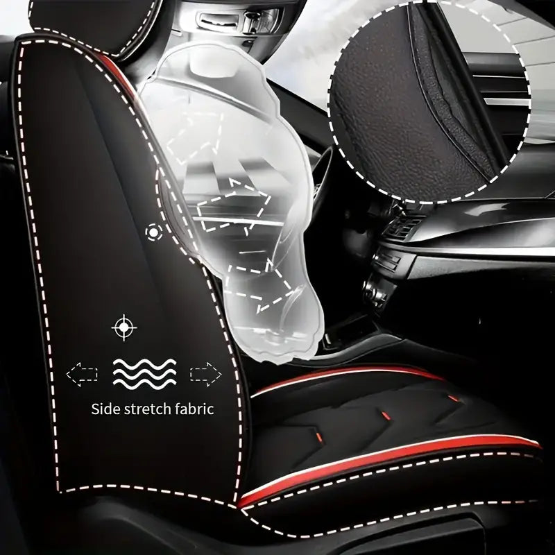 PU Leather Car Seat Covers, 5-Seat Front & Rear Durable Seat Cushions for All Cars c61b3936-7584-403d-a28c-c8183b4d4643