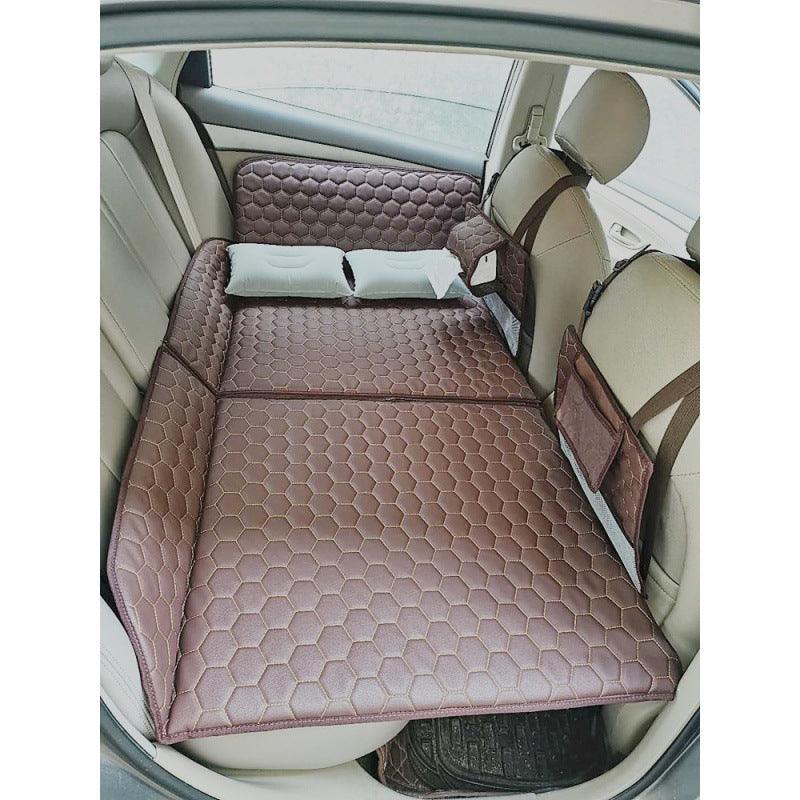 Car Bed Seat Luxurious brown color + head protector, support-free car-bed-seat-auto-parts-11