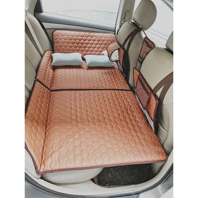 Car Bed Seat Luxurious brown + head protector, no support car-bed-seat-auto-parts-12