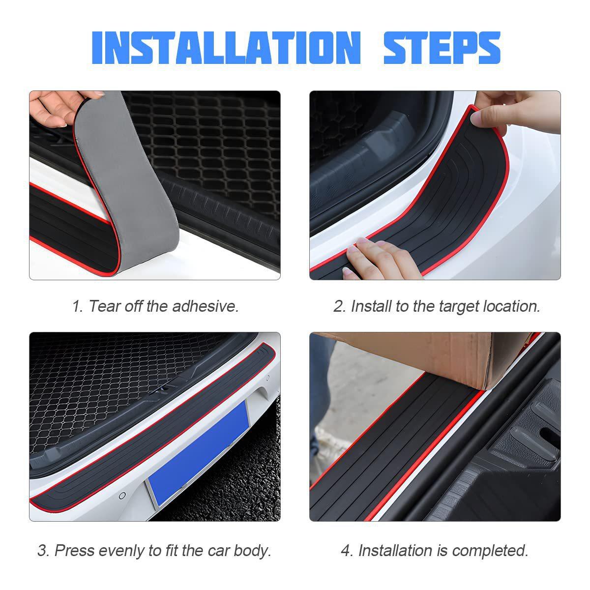 Car Rear Bumper Protector Guard, Anti-Scratch Rubber Trunk Door Sill Trim Cover car-rear-bumper-protector-guard-anti-scratch-rubber-trunk-door-sill-trim-cover-auto-parts-5