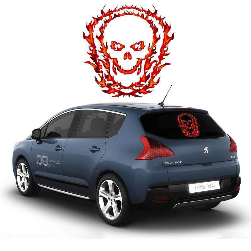 Car Rear Window Sound Flame skull 40*30cm car-rear-window-sound-auto-parts-22