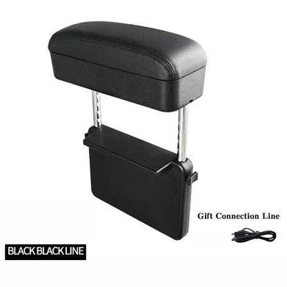 Car Right Hand Elbow Support Armrest Box Mobile Phone Wireless Charging Black black line car-right-hand-elbow-support-armrest-box-mobile-phone-wireless-charging-auto-parts-12