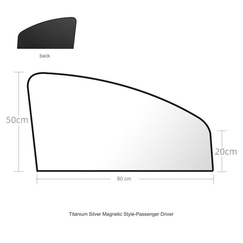 Car Sunshade Magnetic Car Curtain 2/Pcs Silver Passenger Side car-sunshade-magnetic-car-curtain-2pcs-auto-parts-15