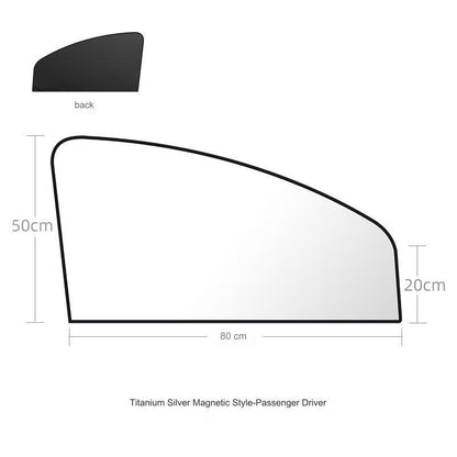 Car Sunshade Magnetic Car Curtain 2/Pcs Silver Passenger Side car-sunshade-magnetic-car-curtain-2pcs-auto-parts-15