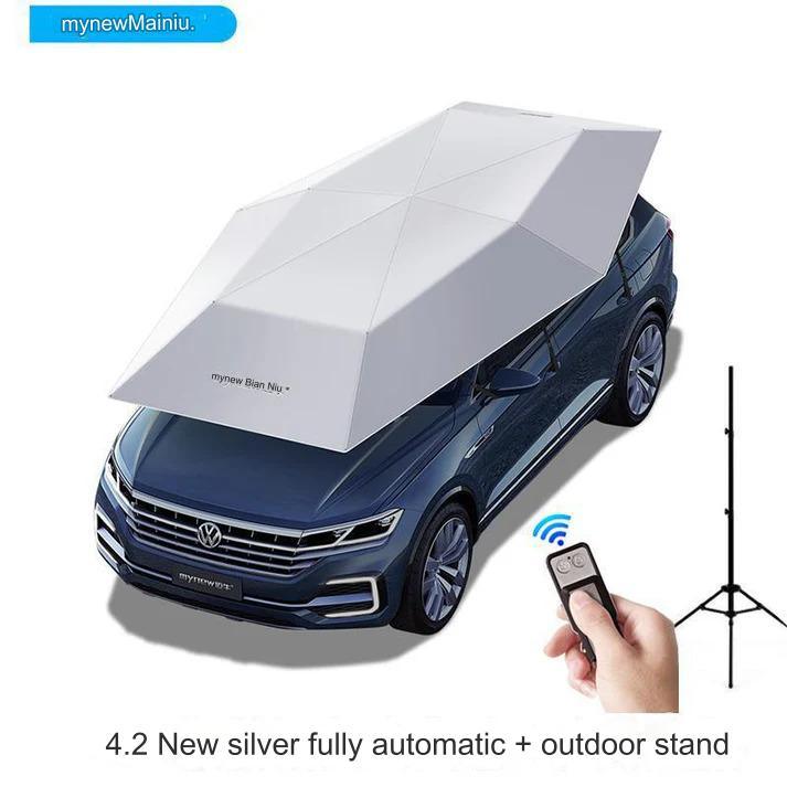 Car Tent, Car Cover 5.2m Car Tent with Outdoor Tripod, Universal Car Cover, Automobile Protection Car Umbrella, 4.2m silver + outdoor stand car-tent-car-cover-5-2m-car-tent-with-outdoor-tripod-universal-car-cover-automobile-protection-car-umbrella-auto-parts-12