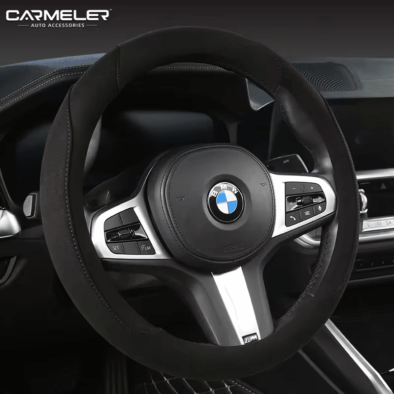 Carbon Fiber Car Steering Wheel Cover 15 inch Breathable Anti Slip Leather Black carbon-fiber-car-steering-wheel-cover-15-inch-breathable-anti-slip-leather-auto-parts-13