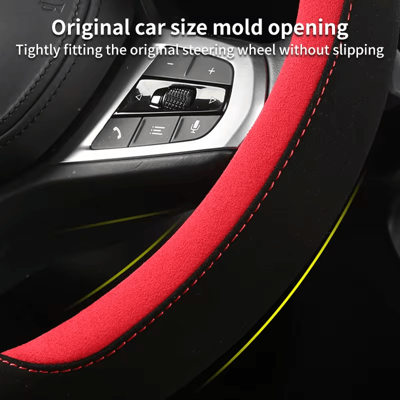 Carbon Fiber Car Steering Wheel Cover 15 inch Breathable Anti Slip Leather carbon-fiber-car-steering-wheel-cover-15-inch-breathable-anti-slip-leather-auto-parts-3