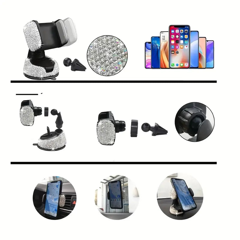 Silvery Car Accessories Set, 27 Pieces Luxury Kit, LOVEWE, Universal Fit ceba7ad9-95ef-4f4f-818a-d868a06b2667