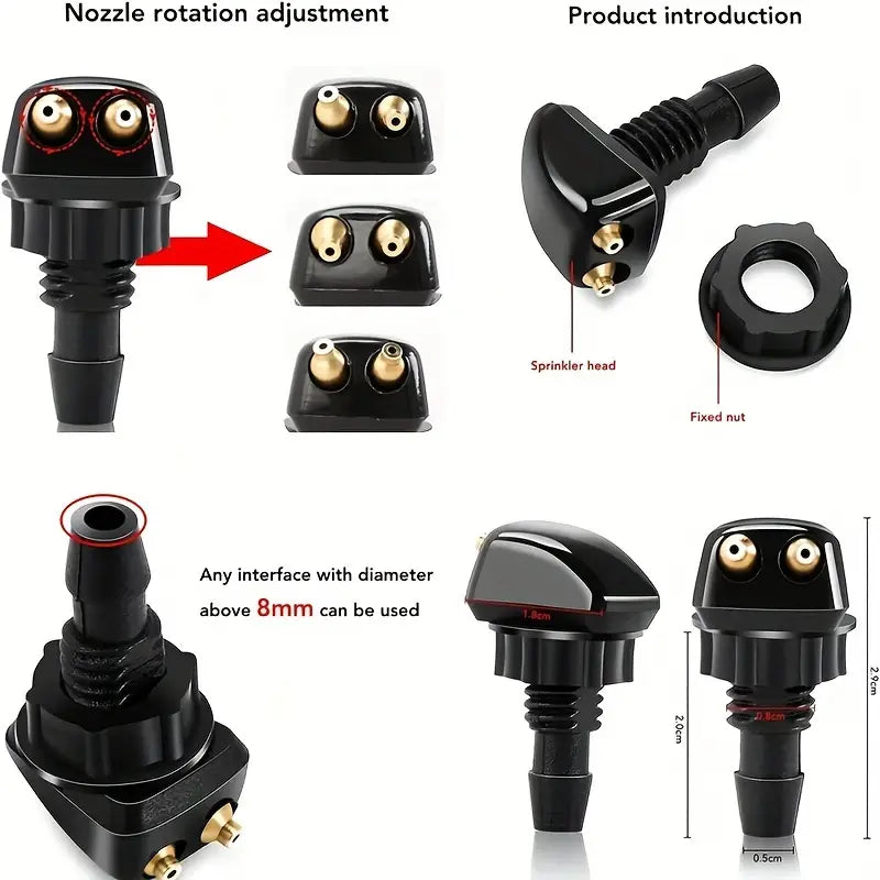 Car Auto Windshield Washer Hose Wiper Blade Pipe Jet Spray Nozzle Water d47e8fc2-aa14-4b7d-adac-e0d30fad0bf5