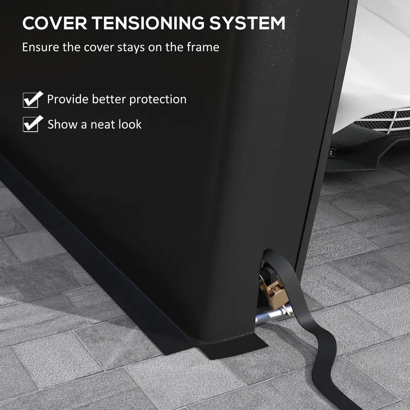Outsunny 12' X 20' Heavy Duty Carport, Portable Garage Canopy Tent With 2 Ventilation Windows And Large Door d7d6b124-ea39-4db8-8181-7db28a320b11