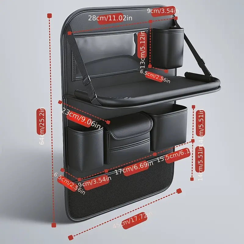 PU Leather Premium Car Storage Seat Organizer d88362ed-5886-4d75-a431-6e7d2ec40c07