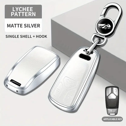 Key Case For Audi Car Series A6 A7 A8 2020 2021 E-tron/Q5/Q7 Model A (Frosted Silver) db63e43e-2600-4ca6-b867-4a341673ffee