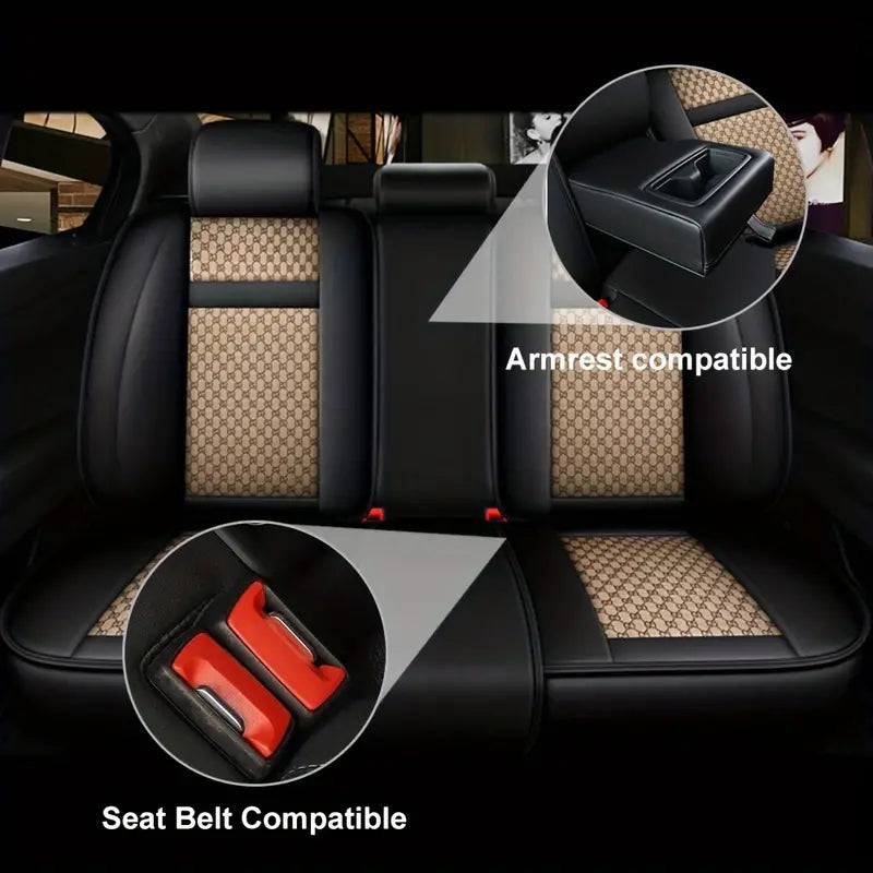 5-Seats Full Set Leather Car Seat Covers Universal Front Rear Protector Mat Pad dd1b58ad-57dd-42fe-9af2-fec8bd41deb3