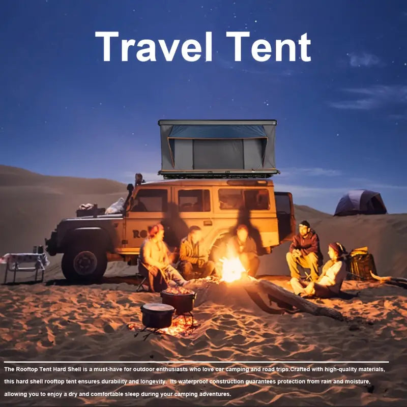 Hard Shell Rooftop Tent For Van, SUV, Truck, Car, Waterproof And Windproof, 2-3 Person Camping Tent With Metal Frame And Canvas Fabric dff7ff93-a98d-4354-91bf-17b6b85face6