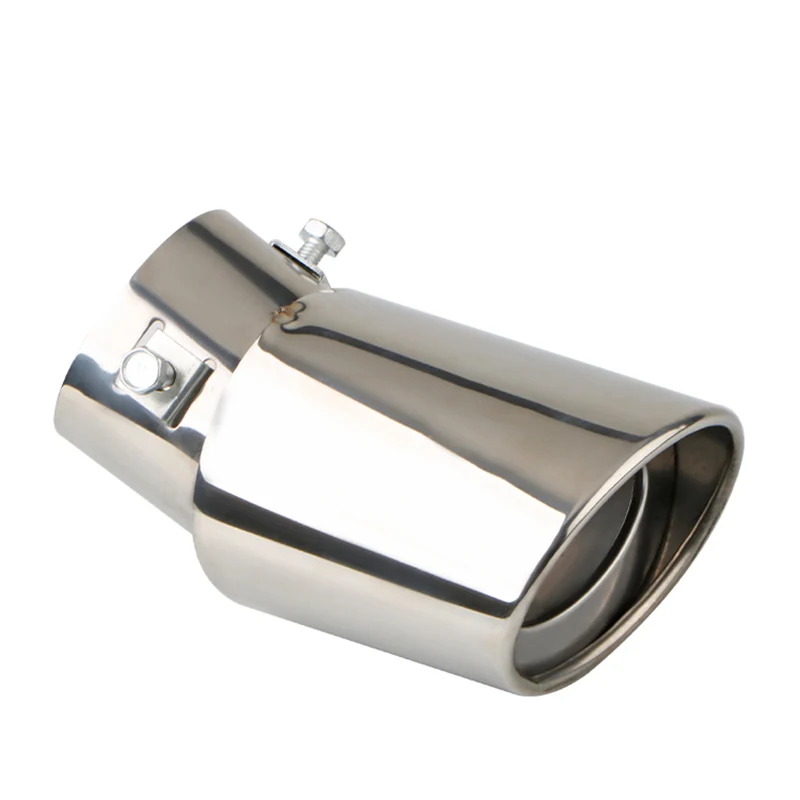 2.5" Inlet Car Auto Exhaust Muffler Tip Pipe Stainless Steel Chrome Trim Silver Bent download-2024-11-03T011237.291