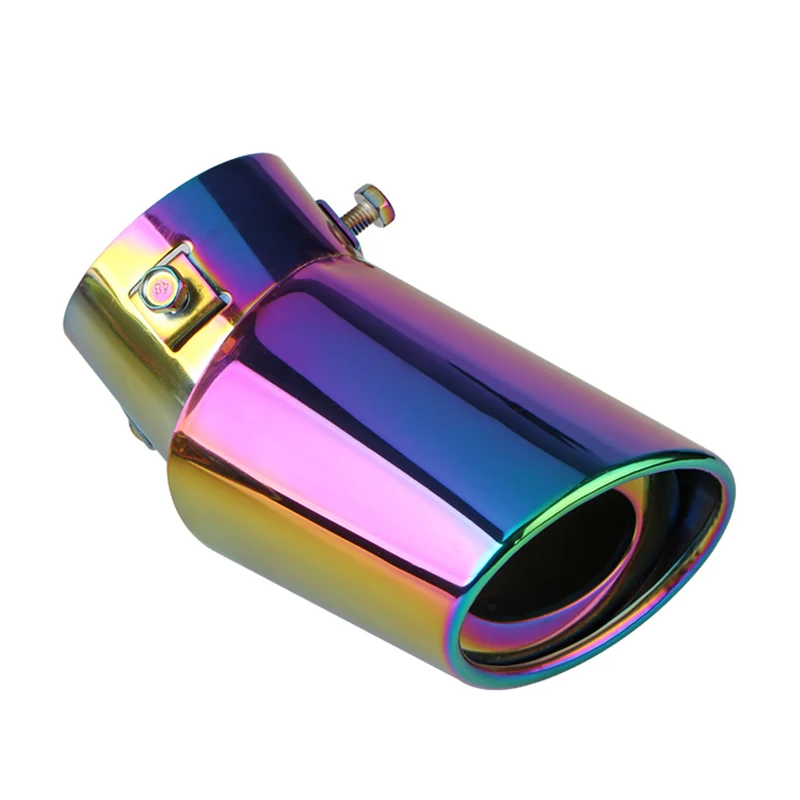 2.5" Inlet Car Auto Exhaust Muffler Tip Pipe Stainless Steel Chrome Trim Neon chrome Bent download-2024-11-03T011237.702