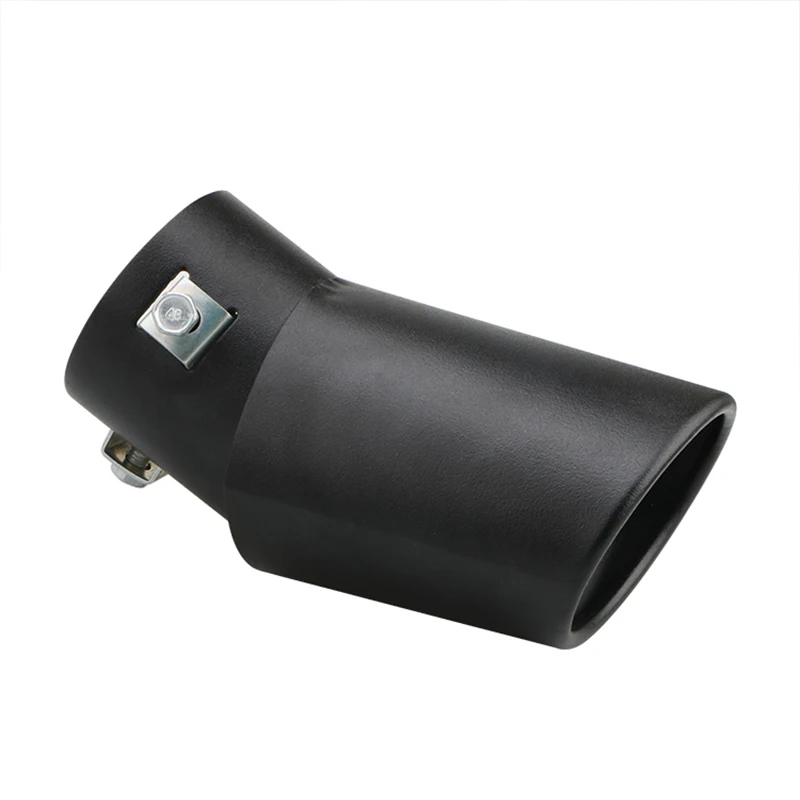2.5" Inlet Car Auto Exhaust Muffler Tip Pipe Stainless Steel Chrome Trim Black Bent download-2024-11-03T011238.248