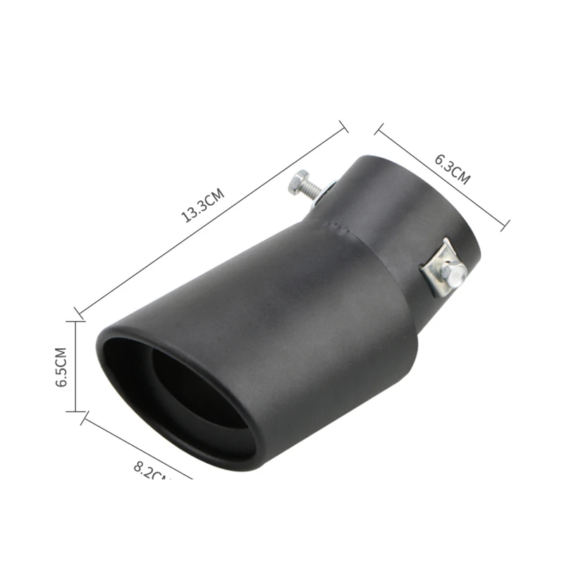 2.5" Inlet Car Auto Exhaust Muffler Tip Pipe Stainless Steel Chrome Trim download-2024-11-03T011239.289