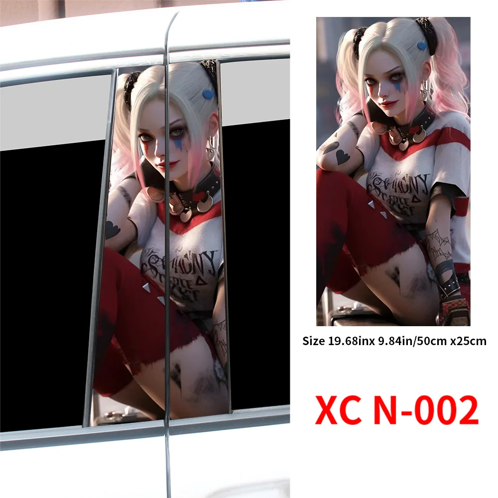2pcs Waterproof Graffiti Joker Girl Car Stickers, Auto B Pillar XCN 003 XCN 002 download_-_2024-10-30T223812.568