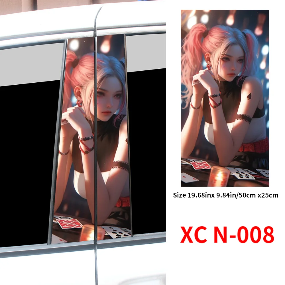 2pcs Waterproof Graffiti Joker Girl Car Stickers, Auto B Pillar XCN 003 XCN 008 download_-_2024-10-30T223824.816