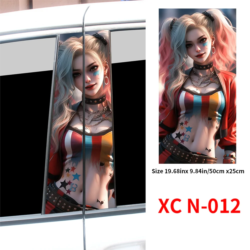 2pcs Waterproof Graffiti Joker Girl Car Stickers, Auto B Pillar XCN 003 XCN 012 download_-_2024-10-30T223831.216