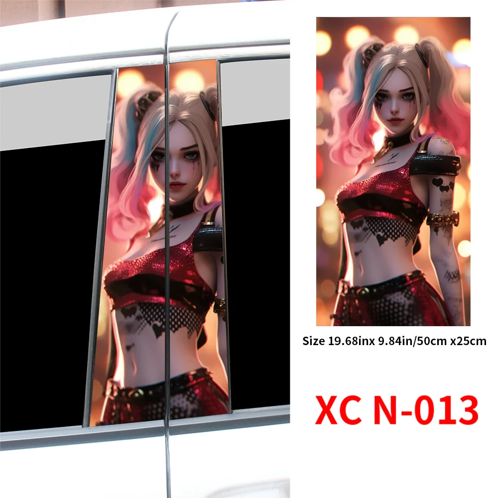 2pcs Waterproof Graffiti Joker Girl Car Stickers, Auto B Pillar XCN 003 XCN 013 download_-_2024-10-30T223832.852